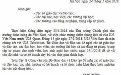 Văn bản Bộ GD&ĐT cho HS nghỉ học xem bóng đá là giả mạo