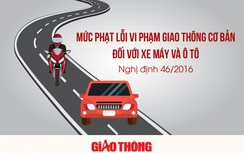 Mức phạt các lỗi vi phạm giao thông phổ biến nhất [Infographics]