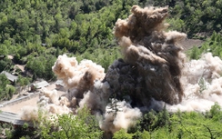 Cận cảnh khu thử hạt nhân Triều Tiên rung chuyển bởi nổ lớn