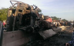 Tai nạn liên hoàn khiến xe tải bốc cháy, 4 người thương vong
