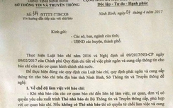 Sở TT&TT Ninh Bình ra văn bản gây khó phóng viên?