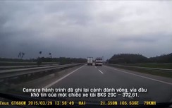 Xe tải đánh võng trên cao tốc Nội Bài - Lào Cai