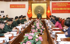 Bộ trưởng Bộ Quốc phòng Phan Văn Giang làm việc với Ban Thường vụ Tỉnh ủy Thanh Hóa