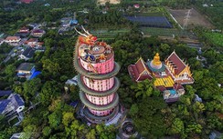 Ngôi đền có một không hai ở Thái Lan, bao quanh bởi con rồng khổng lồ