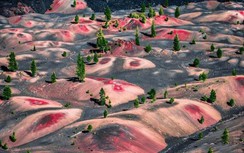 Cồn cát đầy màu sắc như bức tranh sơn dầu trong công viên núi lửa