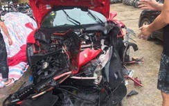 Siêu xe Ferari 488GTB của ca sĩ Tuấn Hưng bị tai nạn tại Phú Thọ