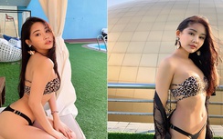 Lê Âu Ngân Anh "đốt mắt" với bikini da báo hậu Tết Nguyên đán