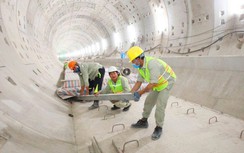 TP.HCM: Nhộn nhịp công trường tuyến metro số 1 ngày đầu năm