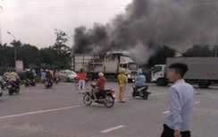 Video: Kinh hoàng xe tải cháy như bó đuốc, lao qua khu dân cư đông người