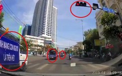 Xe tuyên truyền ATGT ngang nhiên vượt đèn đỏ ở Nha Trang