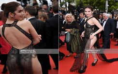 "Nữ hoàng nội y" Ngọc Trinh mặc như không lên thảm đỏ LHP Cannes