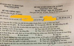 Đáp án đề thi tuyển sinh lớp 10 môn Tổ hợp năm 2019 ở Ninh Bình