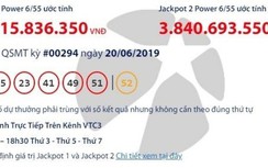 Kết quả xổ số Vietlott 20/6/2019: Chủ nhân gần 72 tỷ đồng là ai?