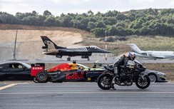 Video: Cuộc đua thú vị giữa siêu xe, xe phân khối lớn, xe đua F1 và máy bay
