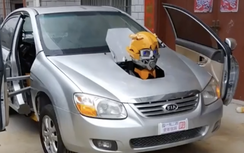 Thú vị với chiếc xe hơi biến hình thành robot Bumblebee như trong phim