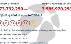 Kết quả xổ số Vietlott 30/7/2019: Hơn 35 tỷ đồng vào túi ai?