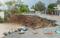 Một đoạn QL91 có khả năng sẽ bị chìm xuống sông Hậu