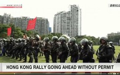 Cảnh sát vũ trang Trung Quốc đăng video diễn tập chống bạo động