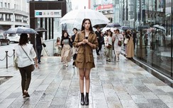 Tiểu Vy khoe chân dài miên man trên đường phố Nhật Bản