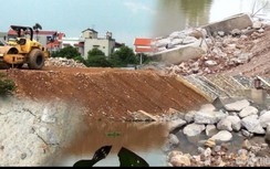 Hà Nội: Bờ kè đê sông Lương xuất hiện nhiều vết rạn nứt, sạt lở