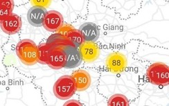 Bất thường cả miền Bắc chỉ số cảnh báo ô nhiễm không khí “đỏ rực”