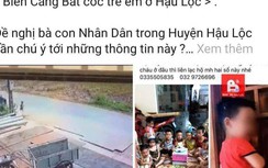 Bác thông tin "đôi nam nữ bắt cóc trẻ em" ở Thanh Hóa