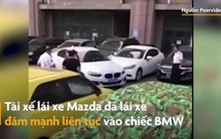 Clip: BMW bị Mazda đâm móp hông vì đỗ xe chắn lối đi