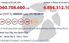 Xổ số Vietlott 31/10/2019: Giải khủng hơn 48 tỷ thuộc về ai?