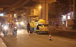 Hà Nội xén dải phân cách, sửa mặt đường, cải tạo 46 tuyến phố trong đêm