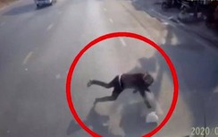 Video: Tài xế xe bồn phanh cháy lốp cứu mạng người phụ nữ chạy bộ qua đường