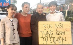 Vietnam Idol Kid 2016 Hồ Văn Cường cầm biển mời dùng cơm chay