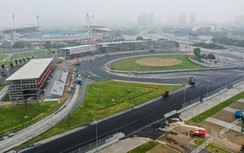 Cận cảnh đường đua F1 Hà Nội tăng tốc hoàn thiện, chuẩn bị bàn giao