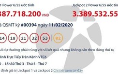 Kết quả xổ số Vietlott 11/2/2020: Giải khủng hơn 57 tỷ đồng thuộc về ai?