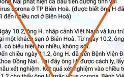 Công an truy tìm người tung tin sai "Đồng Nai có ca nhiễm Corona"