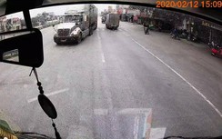 Video: Hoảng hồn với cảnh xe container phóng ngược chiều trên quốc lộ
