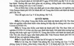 Cần Thơ được làm xét nghiệm chẩn đoán Covid-19