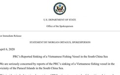 Mỹ ra tuyên bố lên án hành động đâm tàu cá Việt Nam của Trung Quốc