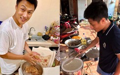 Cầu thủ Việt kiều gây sốt khi trổ tài nấu nướng cực đỉnh, bị vợ "đè đầu"
