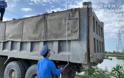 Loạt xe gắn logo "lạ" chở đất có ngọn ở Nghệ An bị phạt hơn 87 triệu đồng