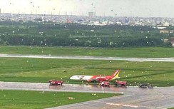 Máy bay Vietjet lao ra khỏi đường băng tại Tân Sơn Nhất