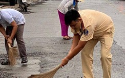 Xe chở đá bất ngờ bung chốt giữa đường, tài xế bị phạt "nguội" 8,5 triệu