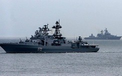 Chiến hạm Nga, Ấn Độ tập trận bắn pháo hạm trên Vịnh Bengal