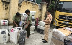 CSGT Thanh Hoá bắt giữ xe tải chở đầy hàng điện tử không nguồn gốc