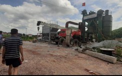 Ồn ào trạm bê tông 1.000m2 xây không phép trên đất công ở Bắc Giang