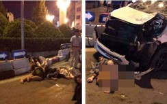 Hà Nội: Xe máy chở 4 va chạm với ô tô ở Ô Chợ Dừa, 3 người trọng thương