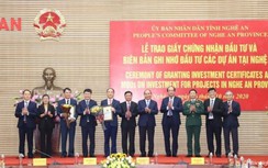 Thủ tướng dự lễ trao chứng nhận đầu tư 2 dự án 400 triệu USD tại Nghệ An