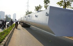 Hà Nội: Phạt nặng xe chở dầm thép siêu "khủng" lọt qua 3 tỉnh, thành