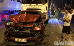 Quảng Nam: Tai nạn ô tô liên hoàn khi dừng đèn đỏ trên QL1