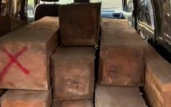 CSGT Khánh Hòa truy đuổi xe khách chở gỗ lậu, tài xế tung cửa tháo chạy