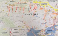 Xuất hiện bản đồ Nga tấn công Ukraine trong trường hợp Donbass bị tấn công